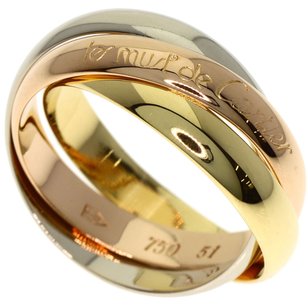 CARTIER Authentic 18k Gold Trinity Ring #51